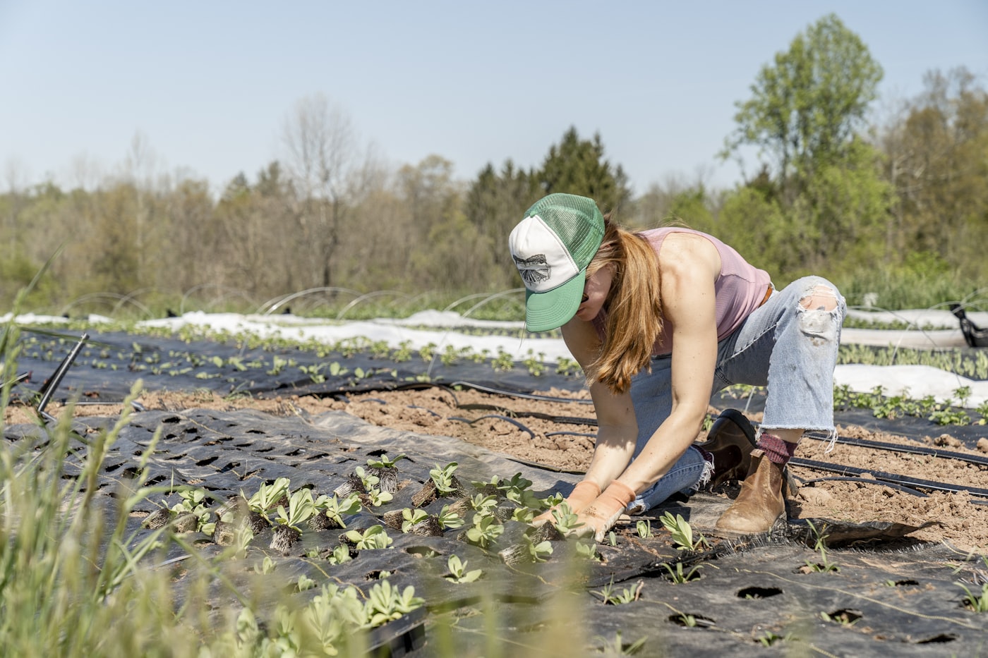 Estudiante del ISER en pr&aacute;ctica de campo agropecuaria